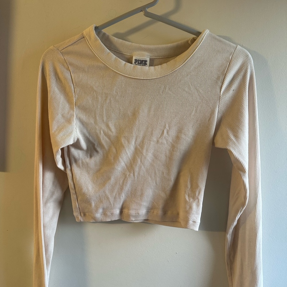 Pink Long-sleeve crop